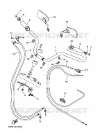 GUIDON ET CABLES pour Yamaha XVS1100 de 2003