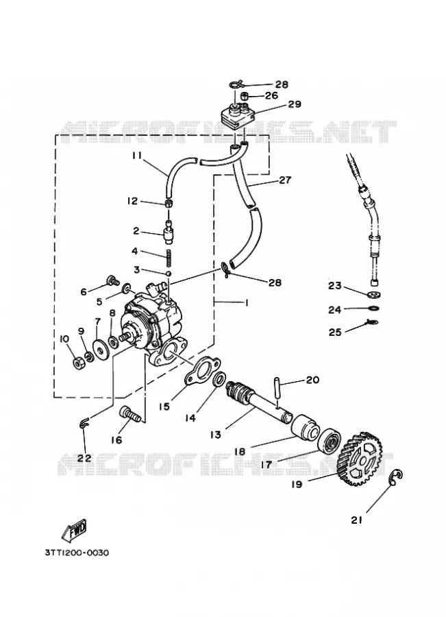 POMPE A HUILE Yamaha MOTO 125 2003 DT  DT125