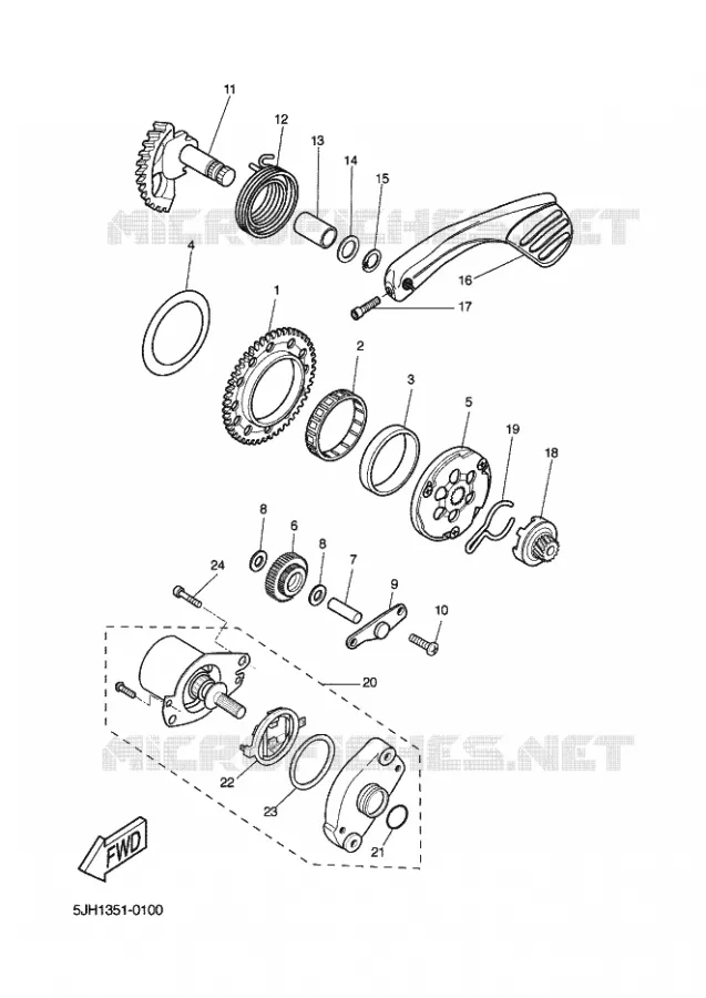 DEMARREUR Yamaha SCOOTER 50 2003 ROCKET  CW50RSP POWER ROCKET