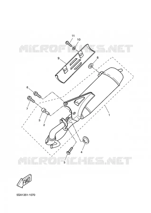 ECHAPPEMENT Yamaha SCOOTER 50 2002 BOOSTER  CW50L