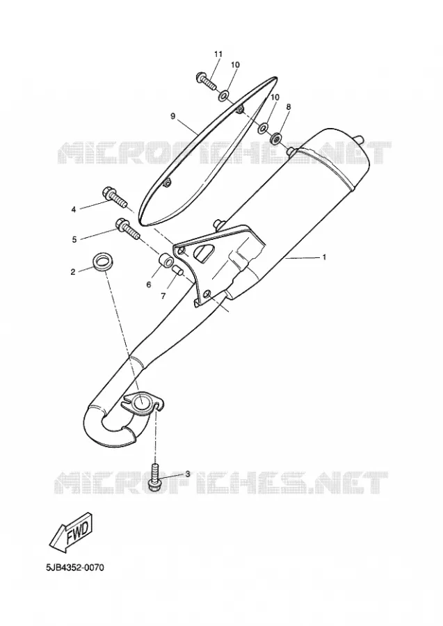 ECHAPPEMENT Yamaha SCOOTER 50 2002 FLIPPER  YH50 FLIPPER