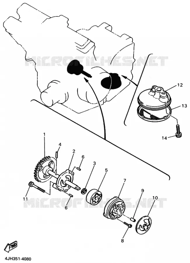 POMPE A HUILE Yamaha MOTO 600 2002 THUNDERCAT  YZF600R THUNDERCAT