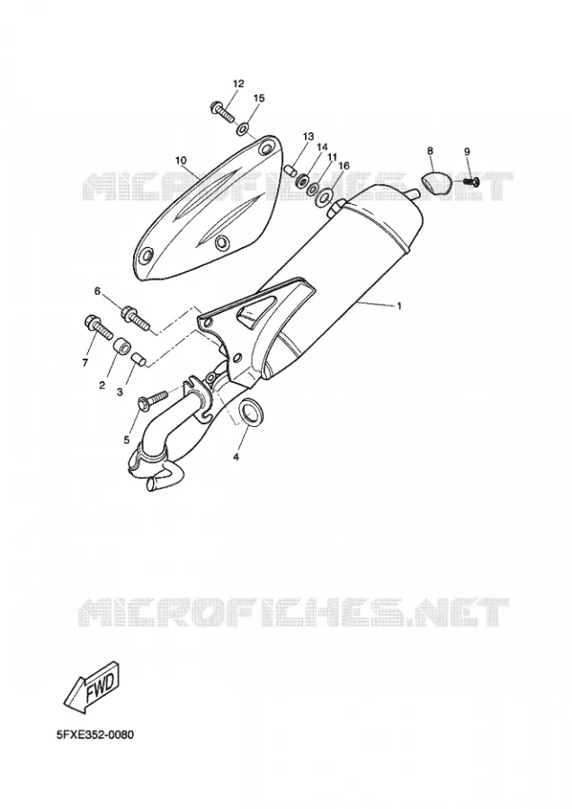 ECHAPPEMENT Yamaha SCOOTER 50 2002 NEXT GENERATION  CW50RS