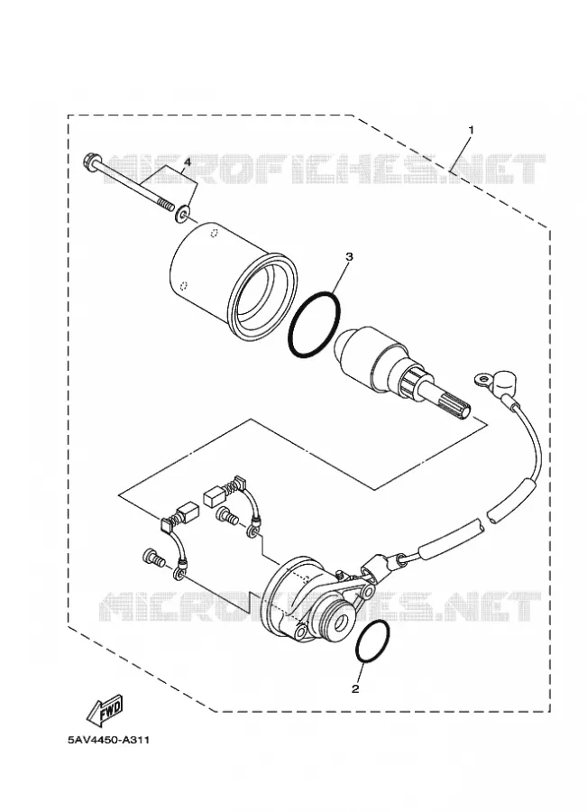 DEMARREUR Yamaha SCOOTER 105 2002 CRYPTON  T105E CRYPTON