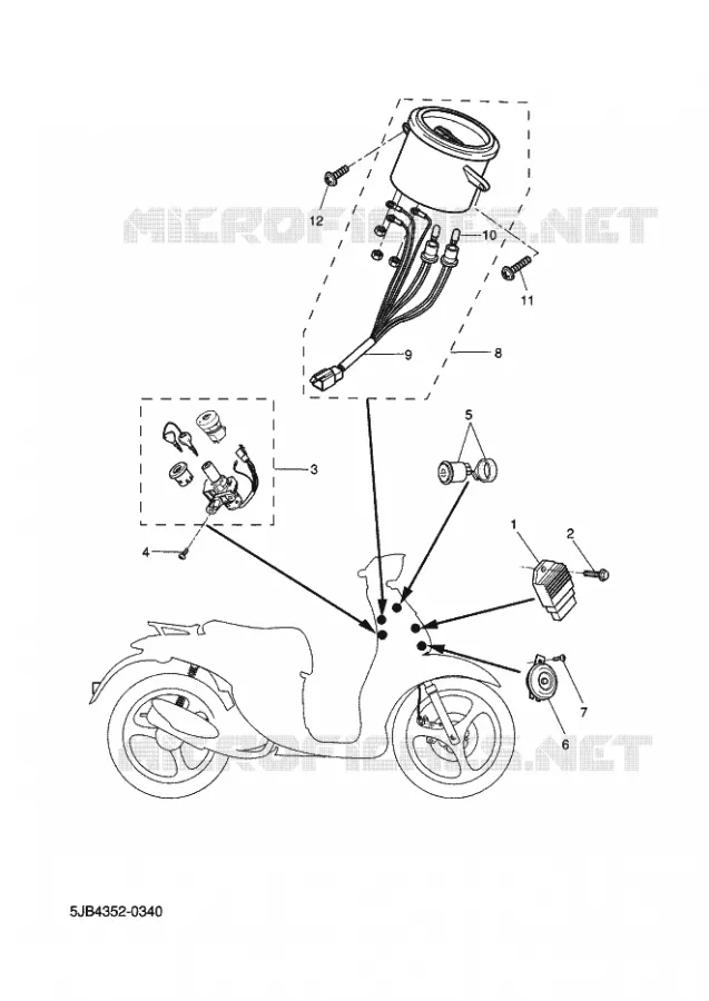 ELECTRIQUE 1 Yamaha SCOOTER 50 2002 FLIPPER  YH50 FLIPPER