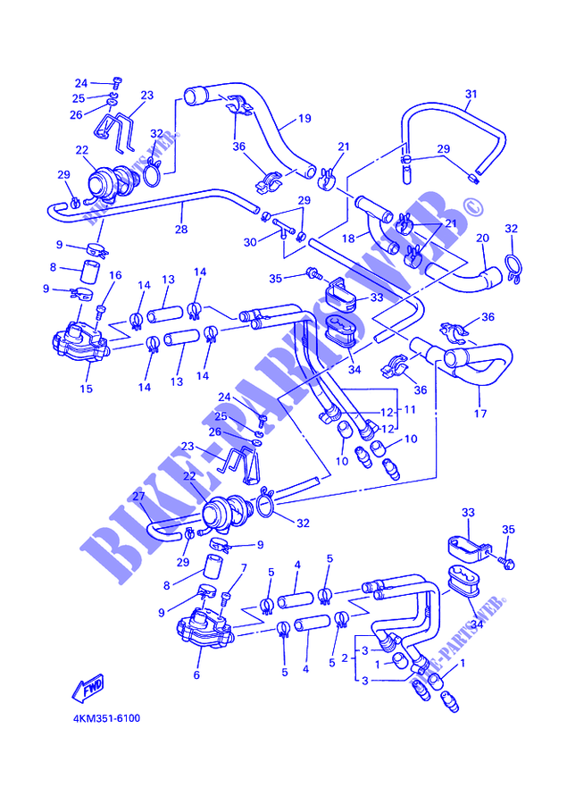 SYSTÈME D'ADMISSION D'AIR AIS pour Yamaha XJS 900 DIVERSION de 2001