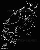 COUVERCLE LATERAL pour Yamaha CW50RS de 2001