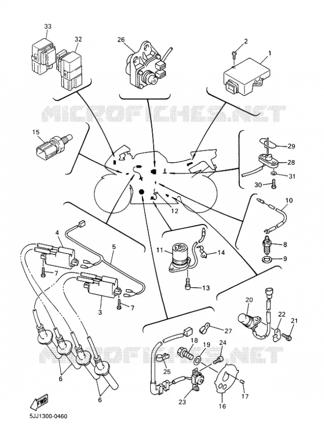 PARTIE ELECTRIQUE 1 Yamaha MOTO 1000 2001 R1  YZF-R1 R1