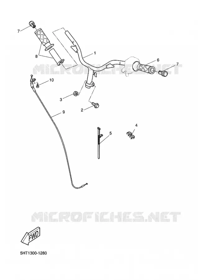 GUIDON ET CABLES Yamaha SCOOTER 125 2001 THUNDER  XQ125 THUNDER