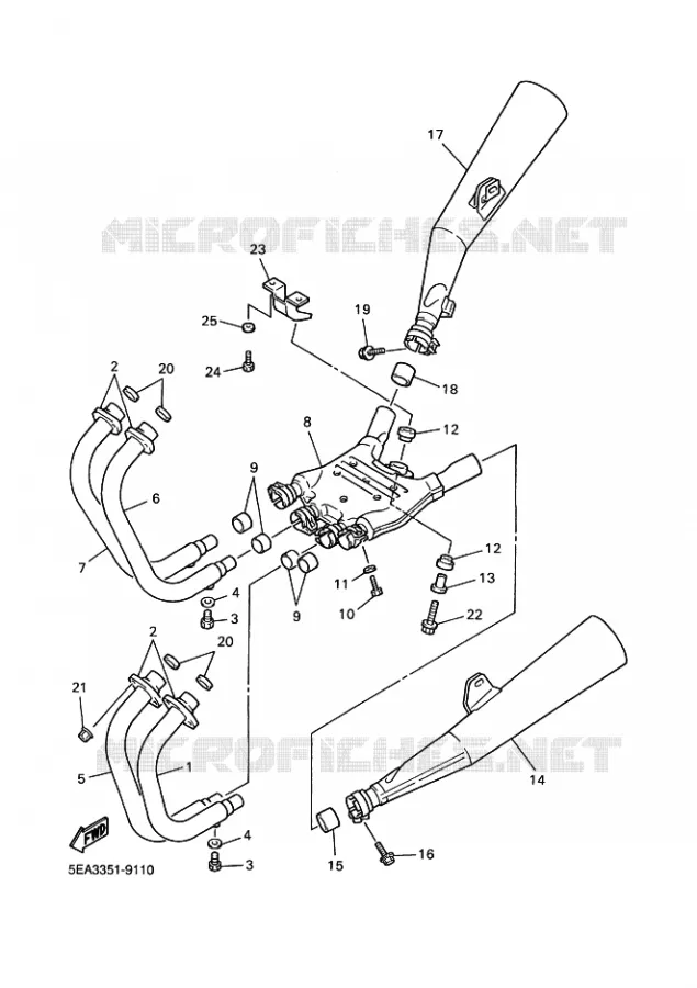 ECHAPPEMENT Yamaha MOTO 1300 2000 XJR  XJR1300