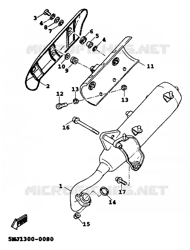 ECHAPPEMENT Yamaha SCOOTER 125 2000 FLAME  XC125A FLAME
