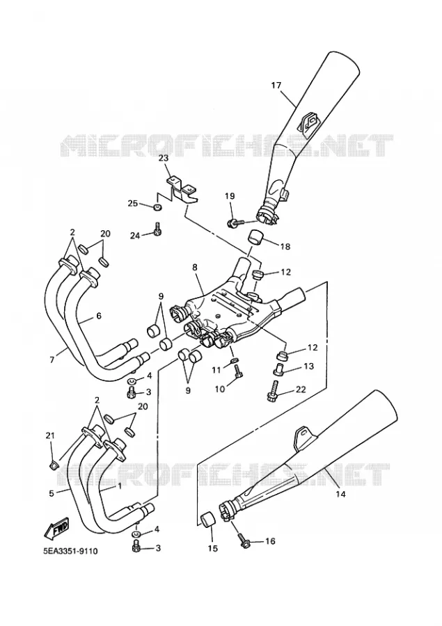 ECHAPPEMENT Yamaha MOTO 1300 2000 XJR  XJR1300SP