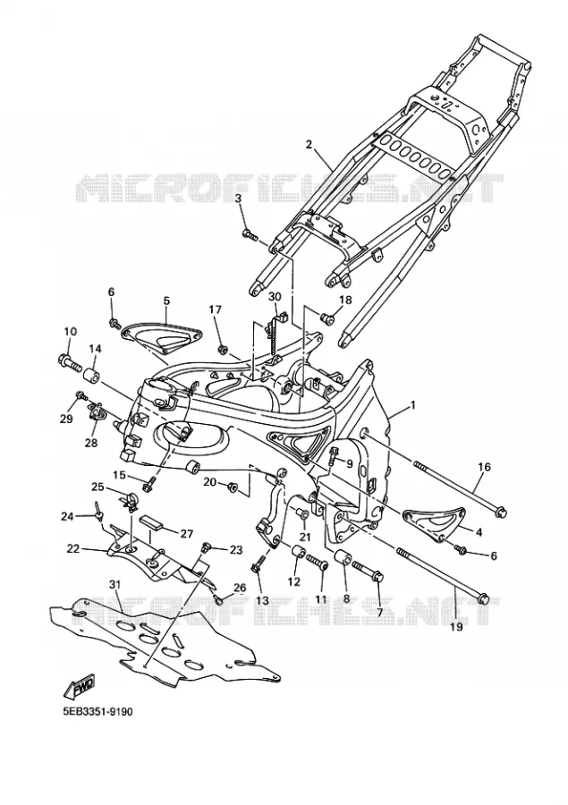 CADRE Yamaha MOTO 600 2000 R6  YZF-R6 R6