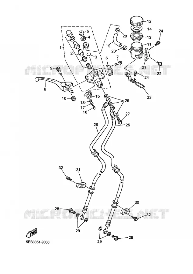 MAITRE CYLINDRE DE FREIN AVANT Yamaha MOTO 600 2000 R6  YZF-R6 R6