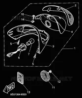 FEU ARRIERE pour Yamaha YH50 de 2000