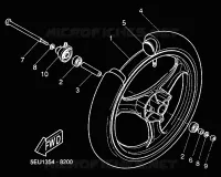 ROUE AVANT pour Yamaha YH50 de 2000