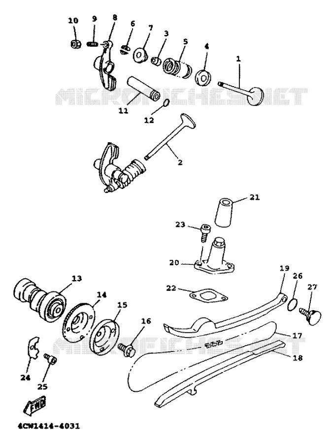 SOUPAPE Yamaha SCOOTER 125 2000 FLAME  XC125A FLAME
