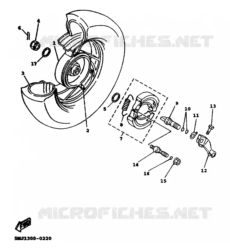 ROUE ARRIERE Yamaha SCOOTER 125 2000 FLAME  XC125A FLAME