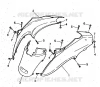 COUVERCLE LATERAL pour Yamaha YH50 de 1999