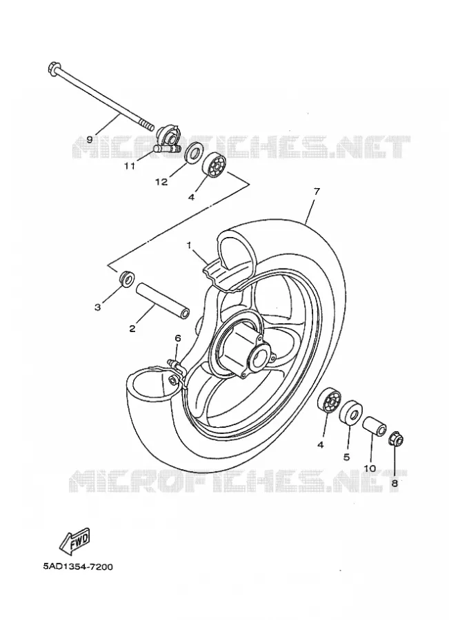 ROUE AVANT Yamaha SCOOTER 50 1999 NEOS  YN50 YN50R NEO'S