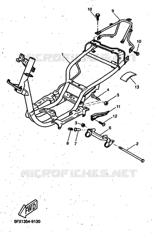 CADRE Yamaha SCOOTER 50 1999 ROCKET  CW50RSP
