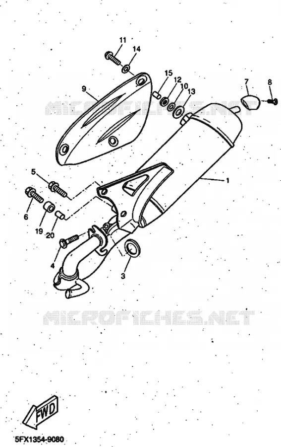 ECHAPPEMENT Yamaha SCOOTER 50 1999 ROCKET  CW50RSP