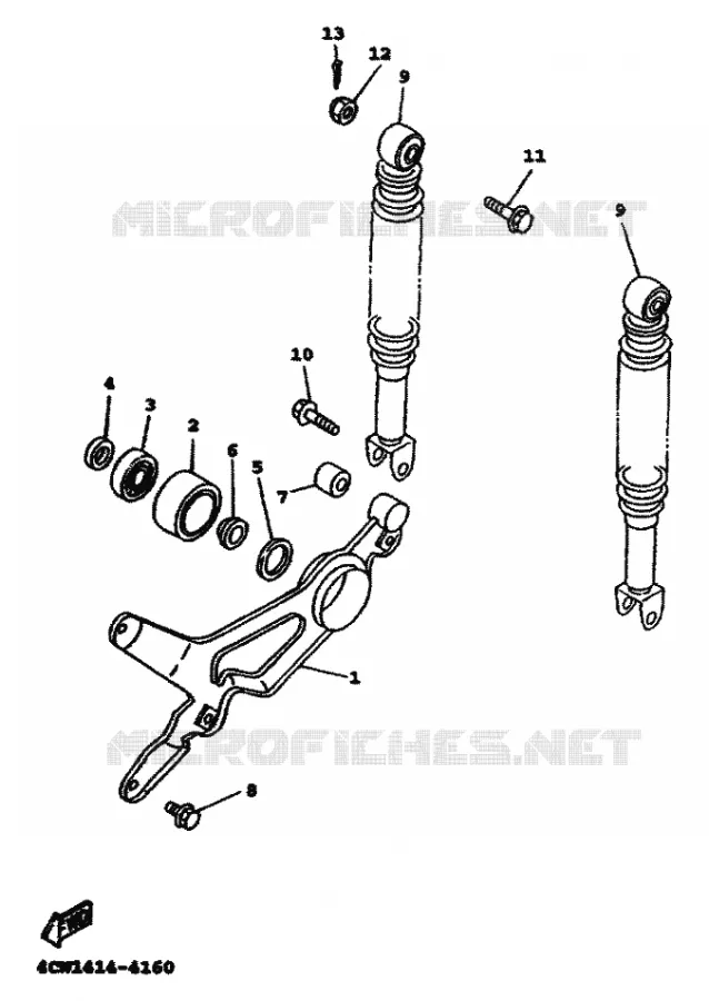 BRAS OSCILLANT / AMORTISSEUR Yamaha SCOOTER 125 1999 FLAME R  XC125TR FLAME R