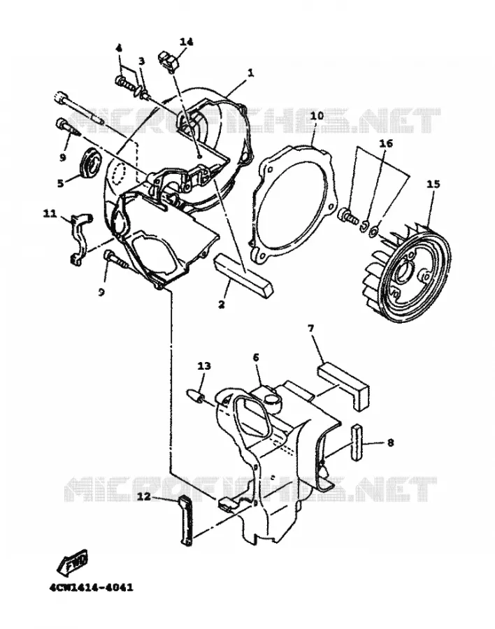 TURBINE / CARTERS DE REFROIDISSEMENT Yamaha SCOOTER 125 1999 FLAME R  XC125TR FLAME R