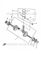 VILEBREQUIN / PISTON pour Yamaha BOOSTER TRACK de 1998