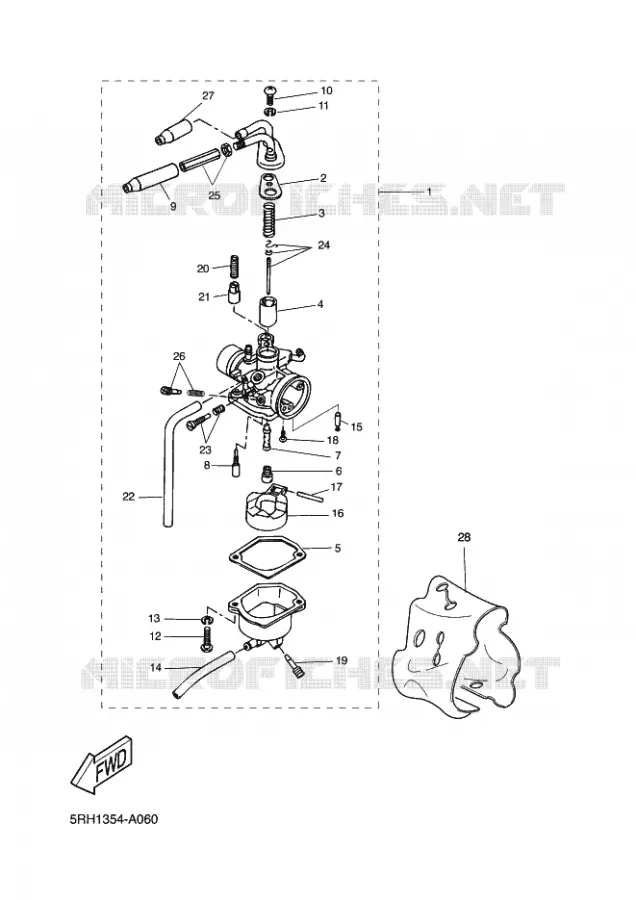 CARBURATEUR Yamaha SCOOTER 50 2004 ROCKET  CW50RSP POWER ROCKET