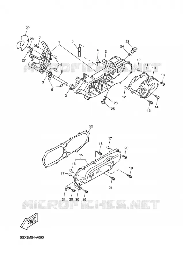 CARTER MOTEUR Yamaha SCOOTER 50 2004 ROCKET  CW50RSP POWER ROCKET