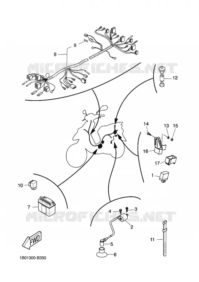 PARTIE ELECTRIQUE 2 Yamaha SCOOTER 50 2004 ROCKET  CW50RSP POWER ROCKET