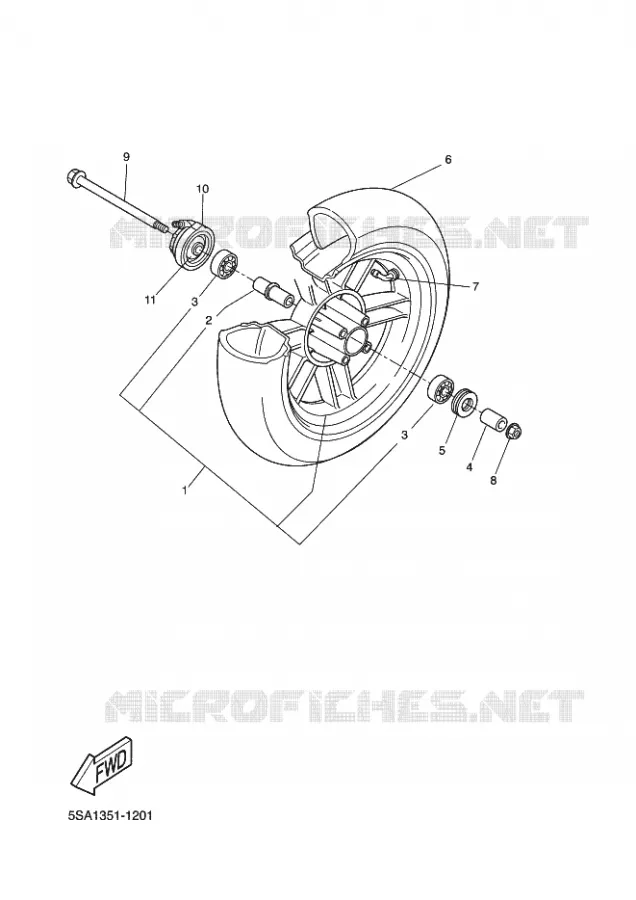 ROUE AVANT Yamaha SCOOTER 50 2004 ROCKET  CW50RSP POWER ROCKET