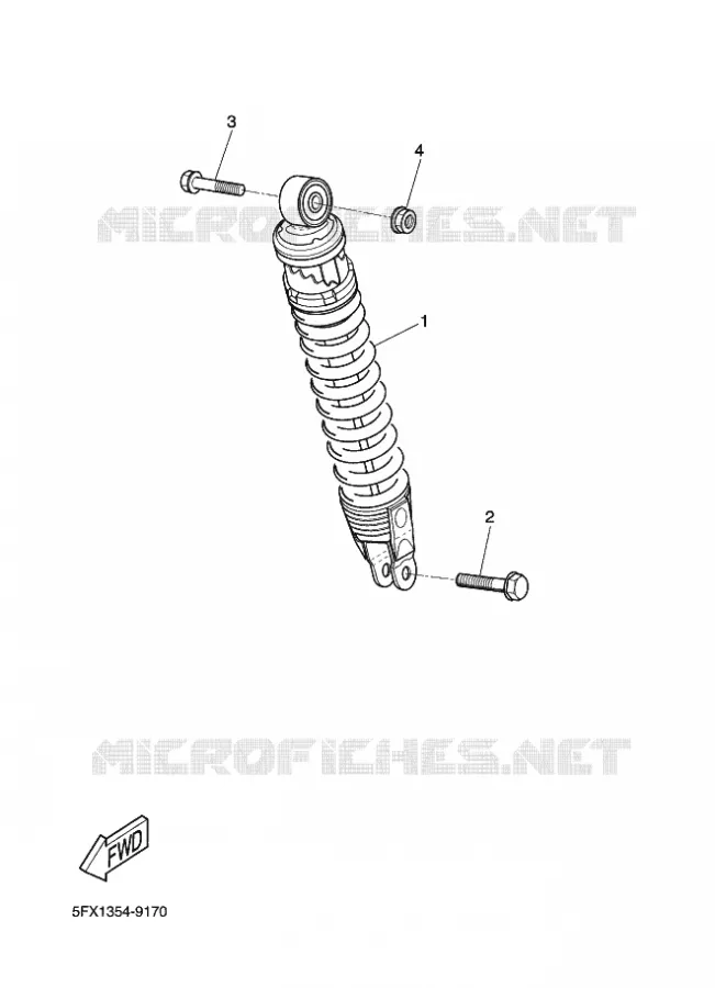 AMORTISSEUR ARRIERE Yamaha SCOOTER 50 2005 ROCKET  CW50RSP POWER ROCKET