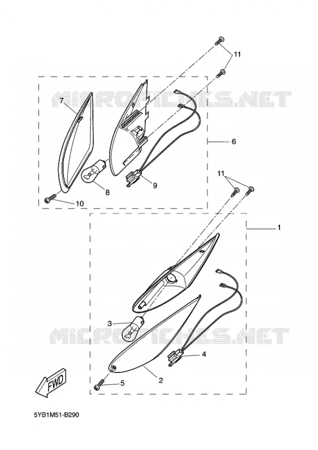 CLIGNOTANT Yamaha SCOOTER 50 2005 ROCKET  CW50RSP POWER ROCKET