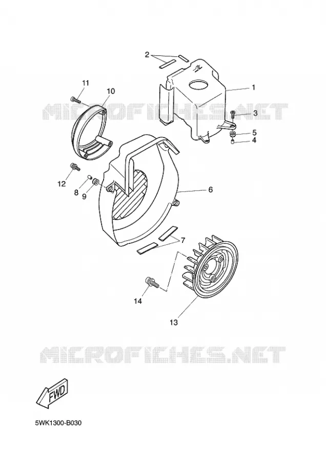 TURBINE / CARTERS DE REFROIDISSEMENT Yamaha SCOOTER 50 2005 ROCKET  CW50RSP POWER ROCKET