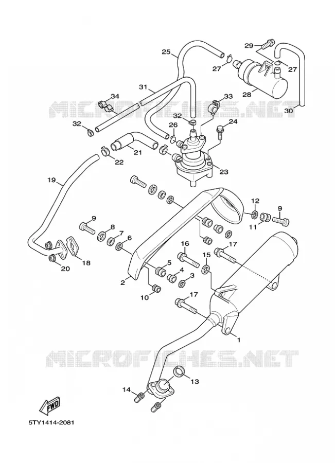 ECHAPPEMENT Yamaha SCOOTER 125 2006 FLAME X  XC125 FLAME  X