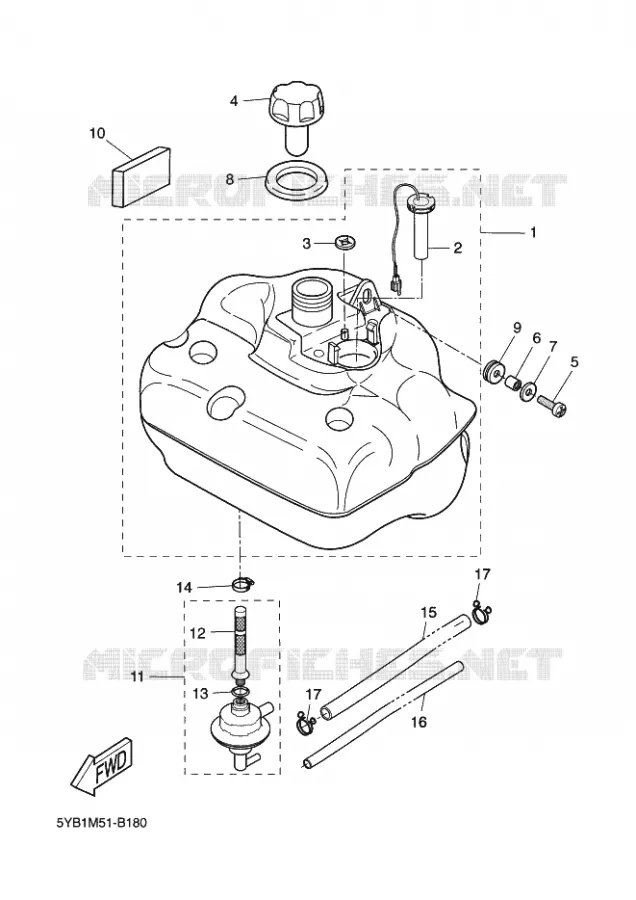 RESERVOIR A ESSENCE Yamaha SCOOTER 50 2004 ROCKET  CW50RSP POWER ROCKET