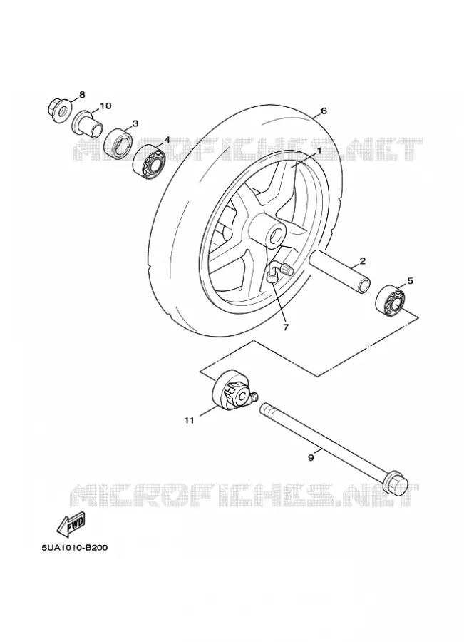 ROUE AVANT Yamaha SCOOTER 125 2005 FLAME X  XC125 FLAME  X