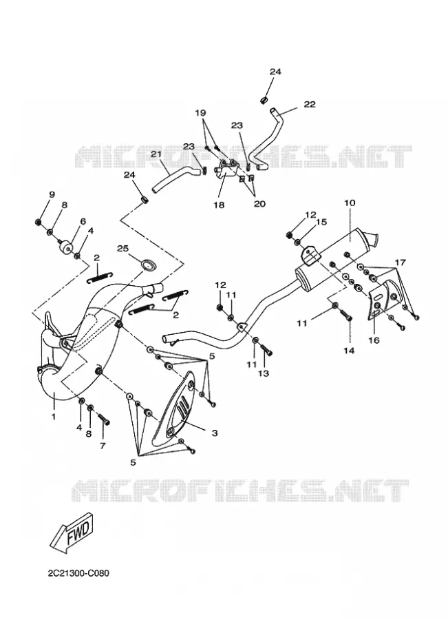 ECHAPPEMENT Yamaha MOTO 50 2008 X-LIMIT  DT50RSM