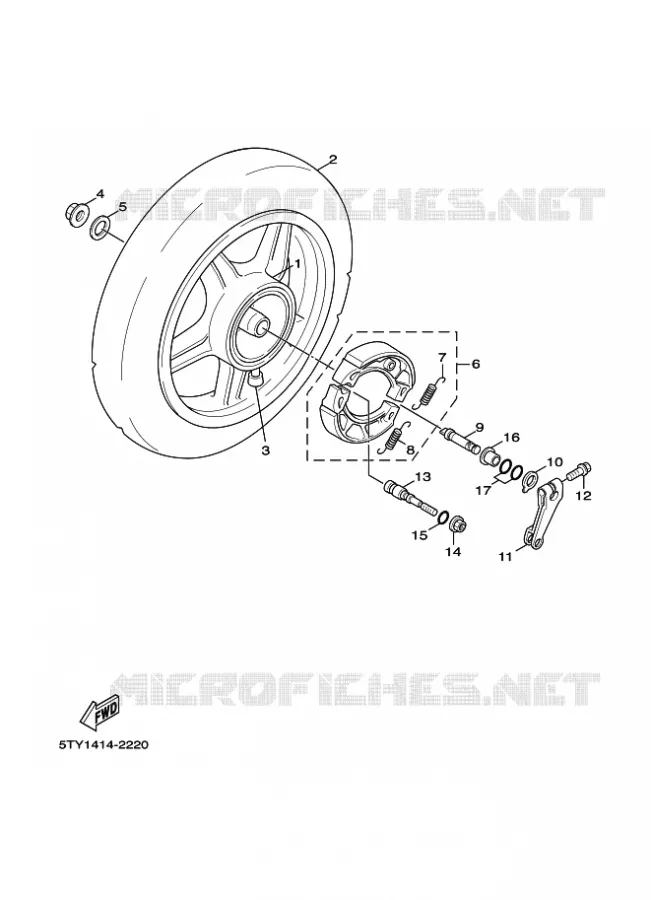 ROUE ARRIERE Yamaha SCOOTER 125 2005 FLAME X  XC125 FLAME  X