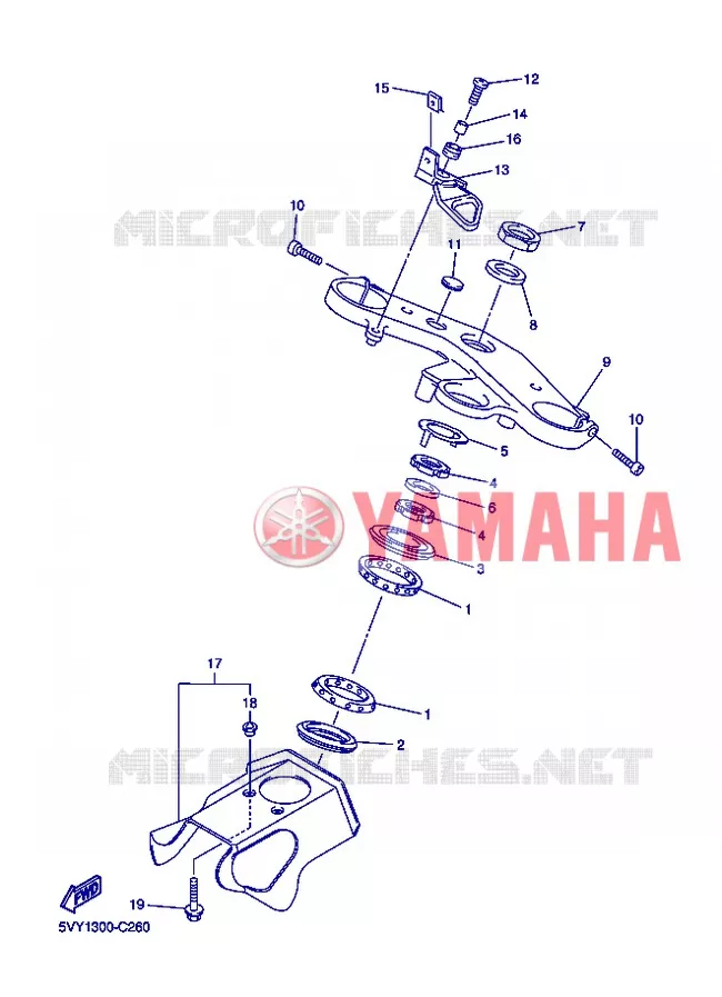 DIRECTION Yamaha MOTO 1000 2004 R1  YZF-R1 YZF-R1S R1