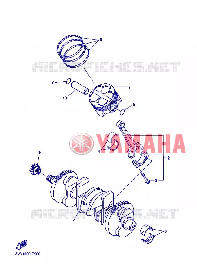 VILEBREQUIN / PISTON Yamaha MOTO 1000 2004 R1  YZF-R1 YZF-R1S R1