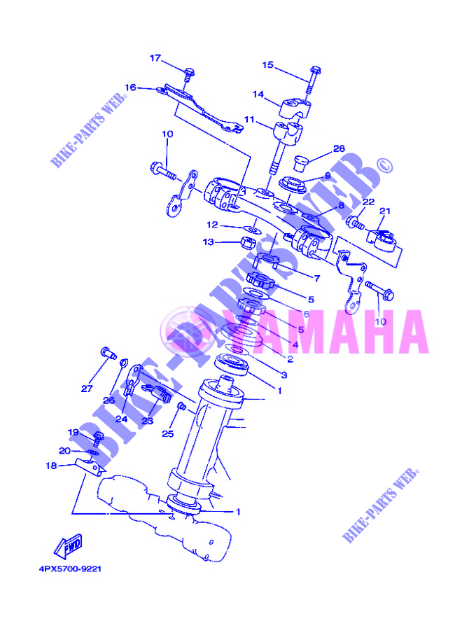 DIRECTION pour Yamaha TT250R  de 2004
