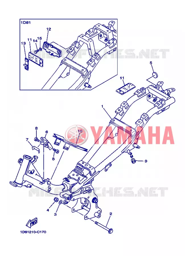 CADRE Yamaha MOTO 105 2004 Autres modeles  T105SE