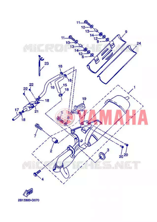 ECHAPPEMENT Yamaha SCOOTER 50 2005 SLIDER  EW50N SLIDER