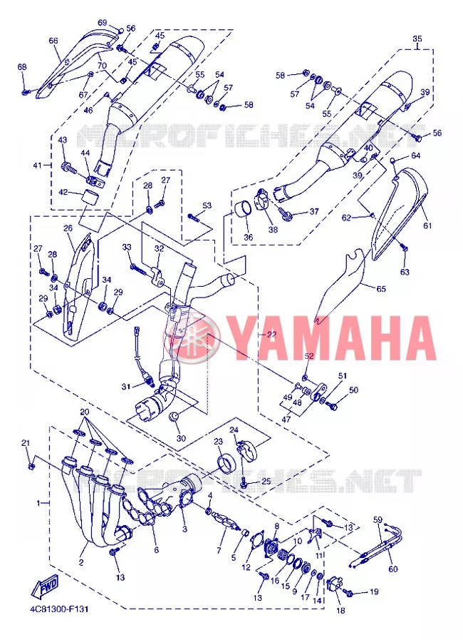 ECHAPPEMENT Yamaha MOTO 1000 2007 R1  YZF-R1 R1