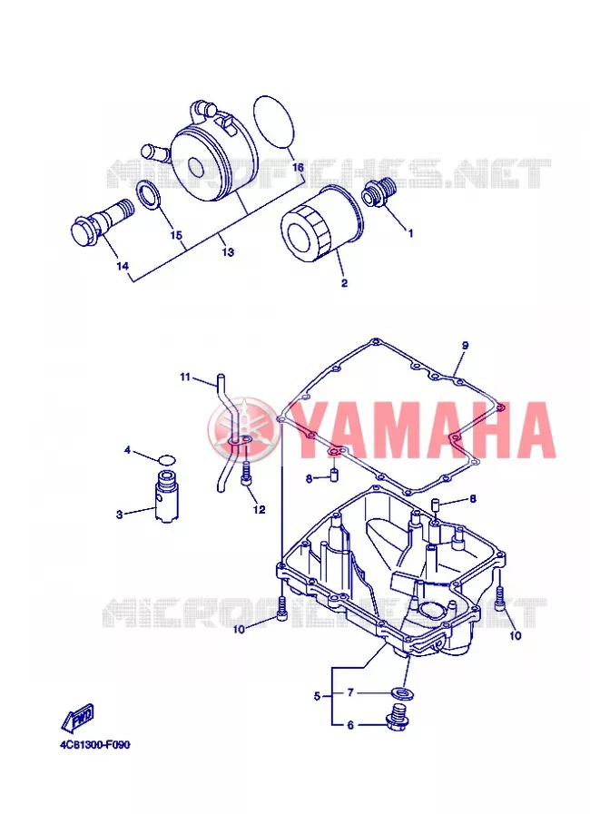 FILTRE A HUILE Yamaha MOTO 1000 2007 R1  YZF-R1 R1