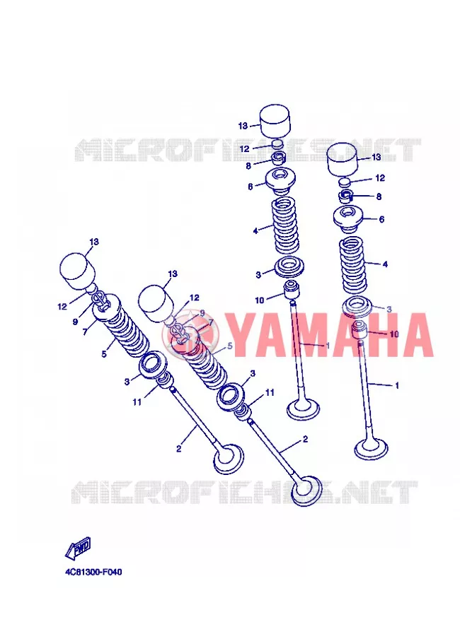 SOUPAPE Yamaha MOTO 1000 2007 R1  YZF-R1 R1