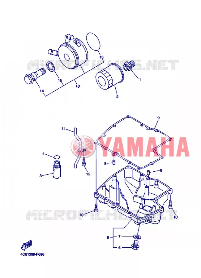 FILTRE A HUILE Yamaha MOTO 1000 2008 R1  YZF-R1 R1